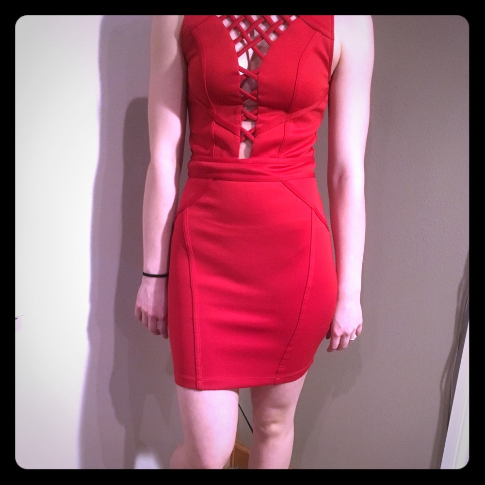Charlotte Russe Sexy Criss Cross Front Dress